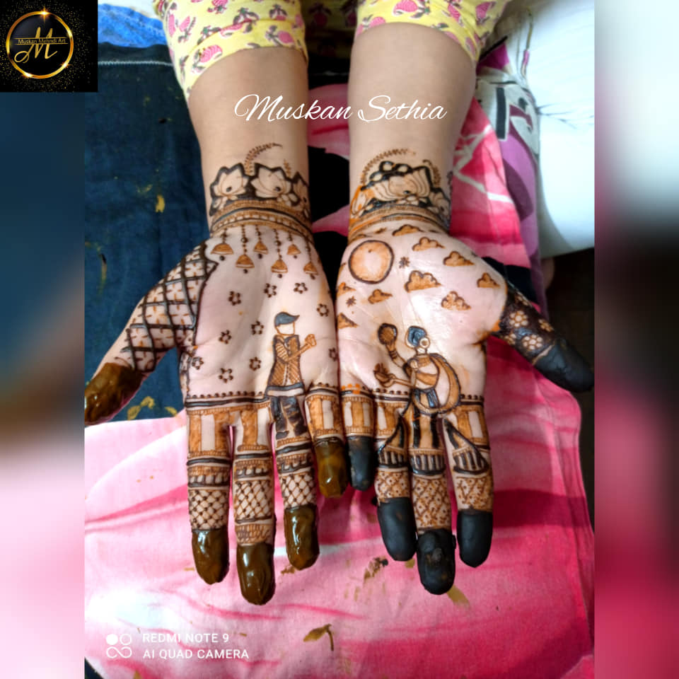  करवा चौथ की मेहंदी डिज़ाइन फोटोस