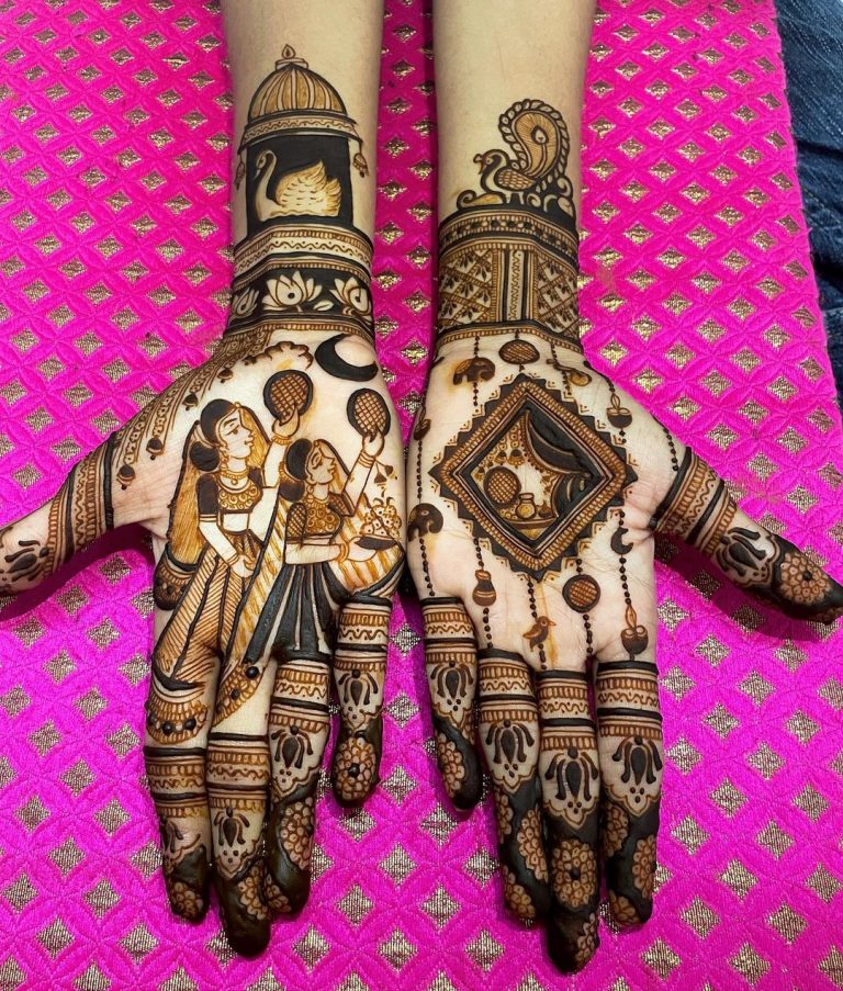  करवा चौथ की मेहंदी डिज़ाइन फोटोस 